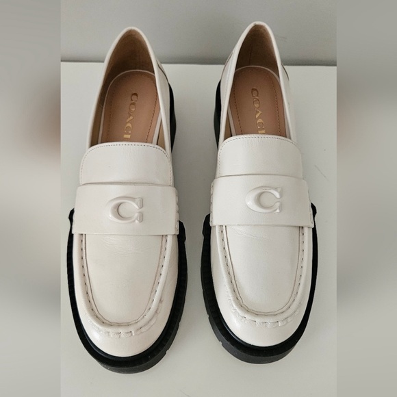 Coach Leah Loafer in Chalk sz 8.5 - Picture 3 of 6